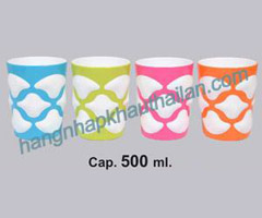 Cốc uống nước tứ giác lồi 500ml PN1058-PS 72/1